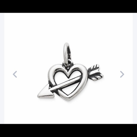 James Avery light double curb charm bracelet with love’s arrow charm. - Picture 2 of 3